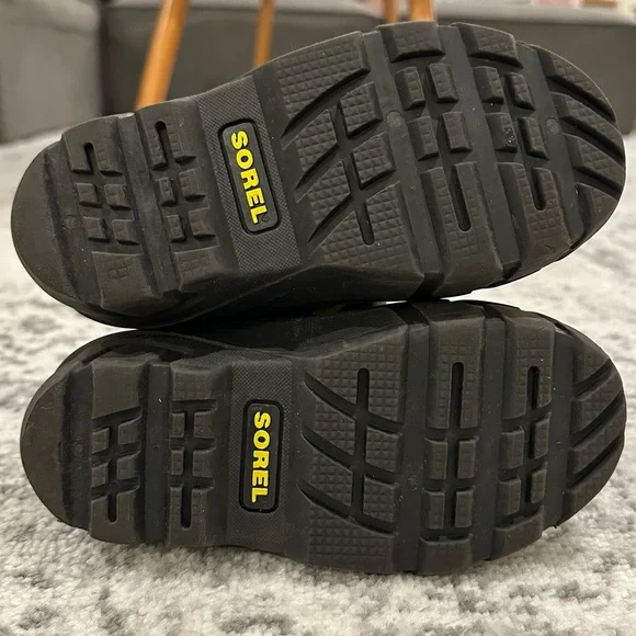 Sorel Flurry Snow Winter Boots Youth Size 12 in Blue & Black w/ Felt Lining GUC - Picture 6 of 11